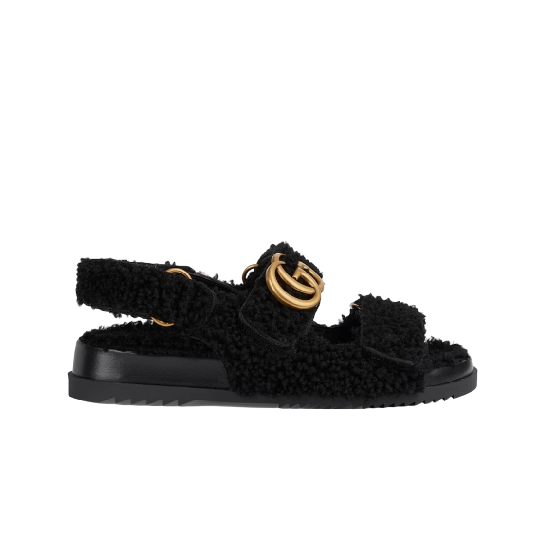 (Women) Gucci Rubber GG Slide 'Black' 771060-DEB00-1000