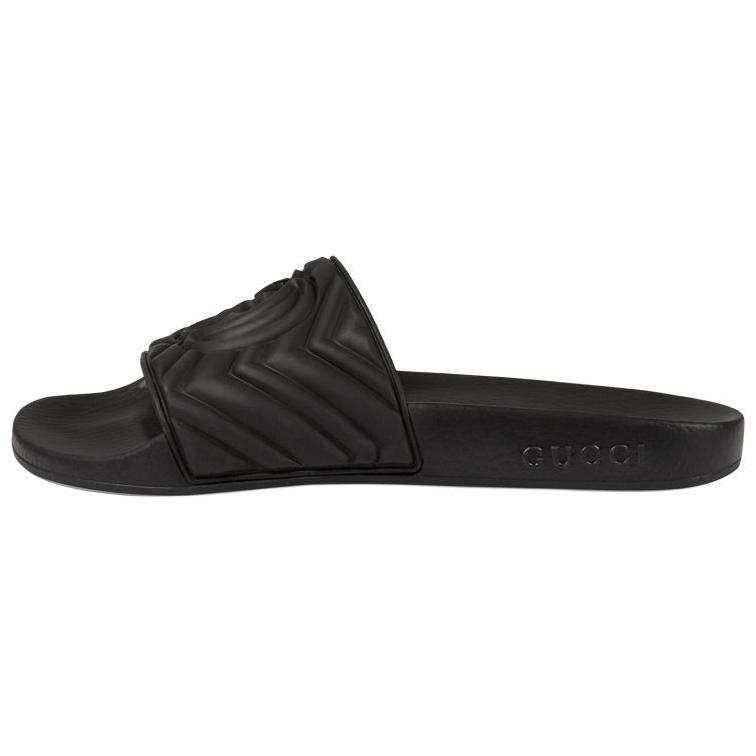 (Women) Gucci Rubber GG Slide 'Black' ‎602067-JD600-1000