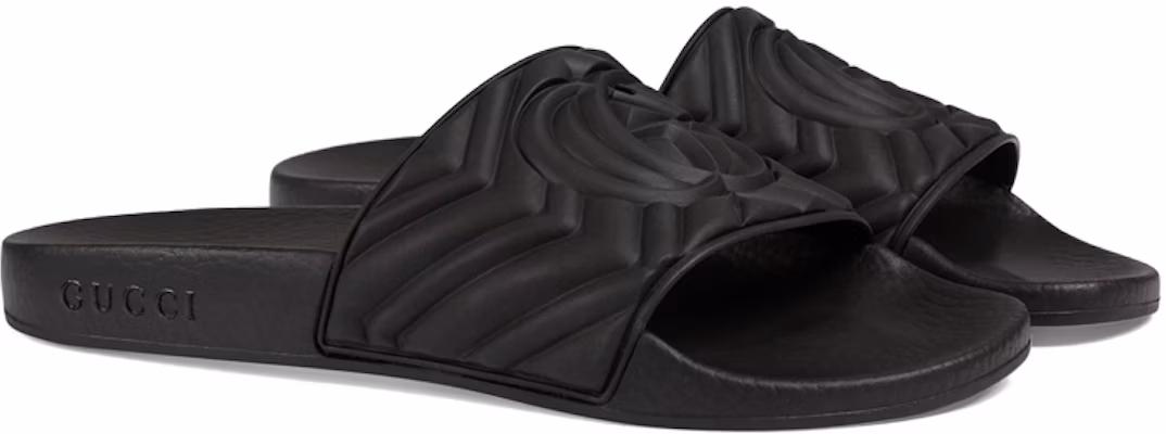 (W) グッチ ラバーGGスライド (ブラック) 602067-JD600-1000 Lookbook (W) グッチ ラバーGGスライド (ブラック) 602067-JD600-1000