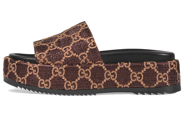 (Women) Gucci Rubber GG Slide 'Brown' ‎630878-2AW00-2118