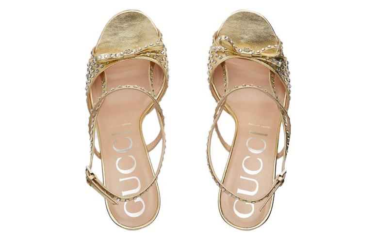 Lookbook (W) 구찌 러버 GG 슬라이드 (골드) 674785-B8B00-8053
