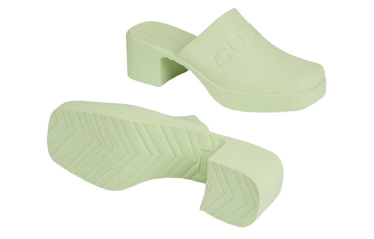 Details for (W) Gucci Gummi GG Sandalen ''Grün'' 725899-J8700-3801