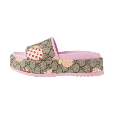 (W) Gucci Rubber GG Slide 'Les Pommes'