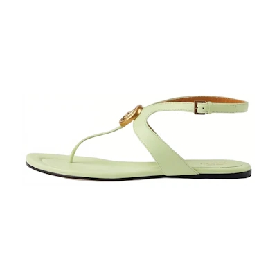 (W) Gucci Rubber GG Slide 'Light Green'