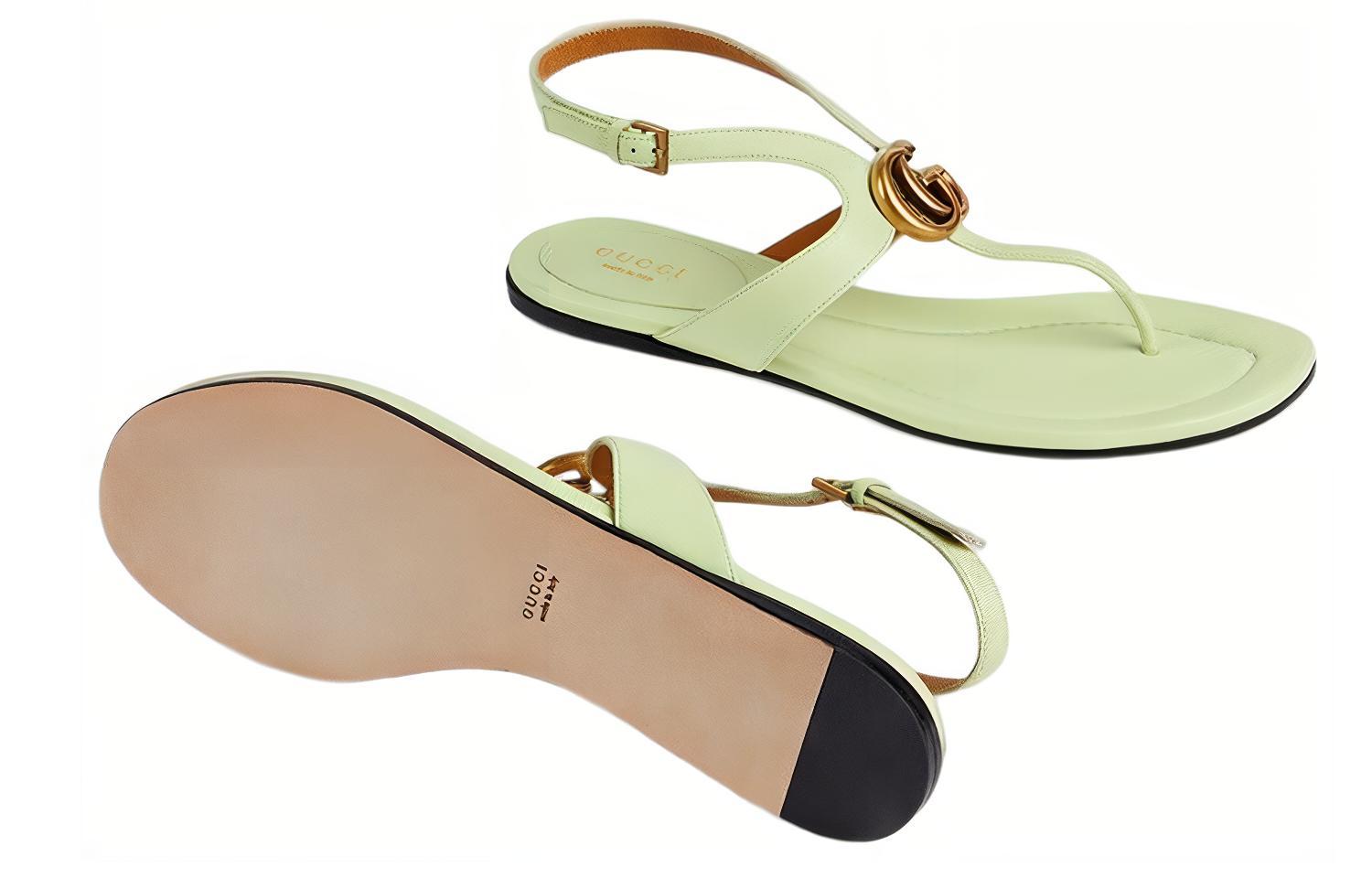 Shop (W) Gucci Selipar Getah GG 'Hijau Muda' 746030-BKO00-3801