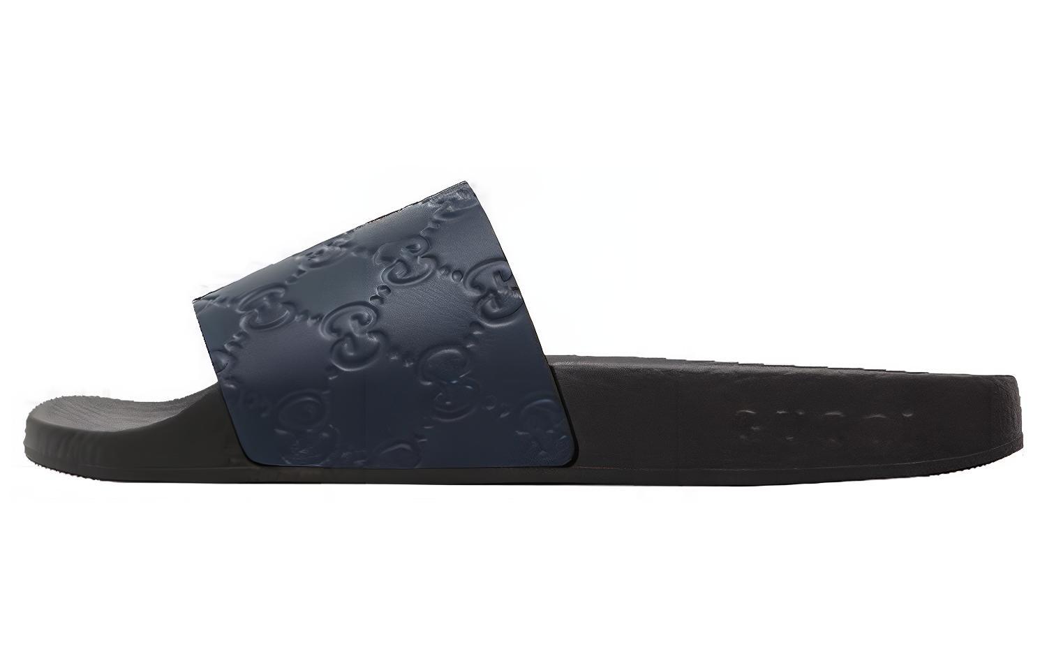 (Women) Gucci Rubber GG Slide 'Navy Blue' 454330-CWC00-4157