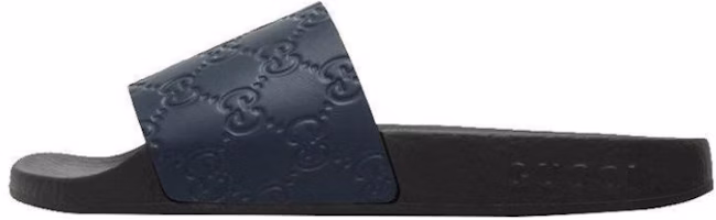(Women) Gucci Rubber GG Slide 'Navy Blue' 454330-CWC00-4157 (Women) Gucci Rubber GG Slide 'Navy Blue' 454330-CWC00-4157