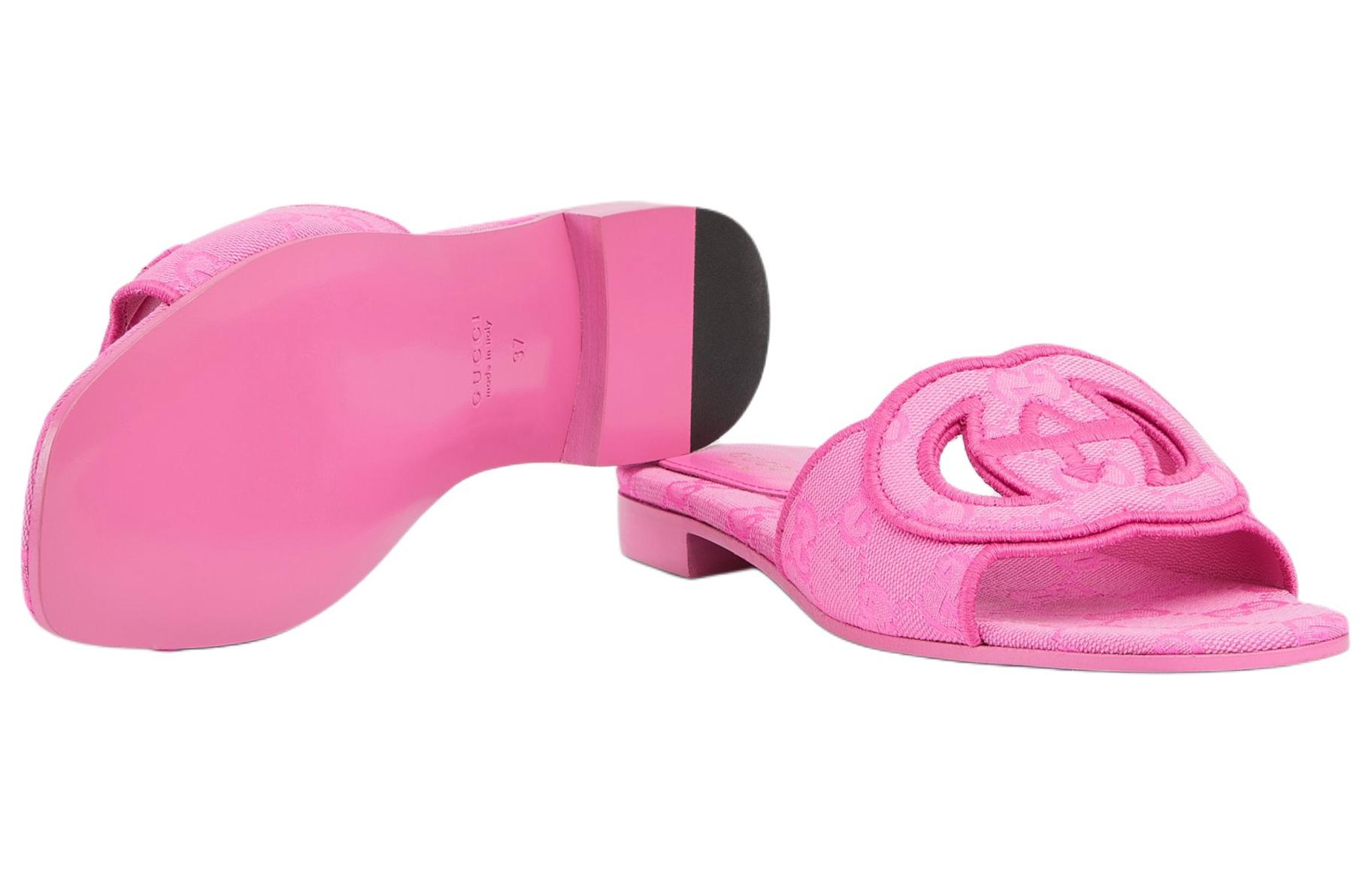 Details for (W) Gucci Sandal Karet GG 'Pink' 790447-9SF00-8543