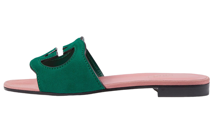 (Women) Gucci Rubber GG Slide 'Pink Green' 694451-C2000-3140