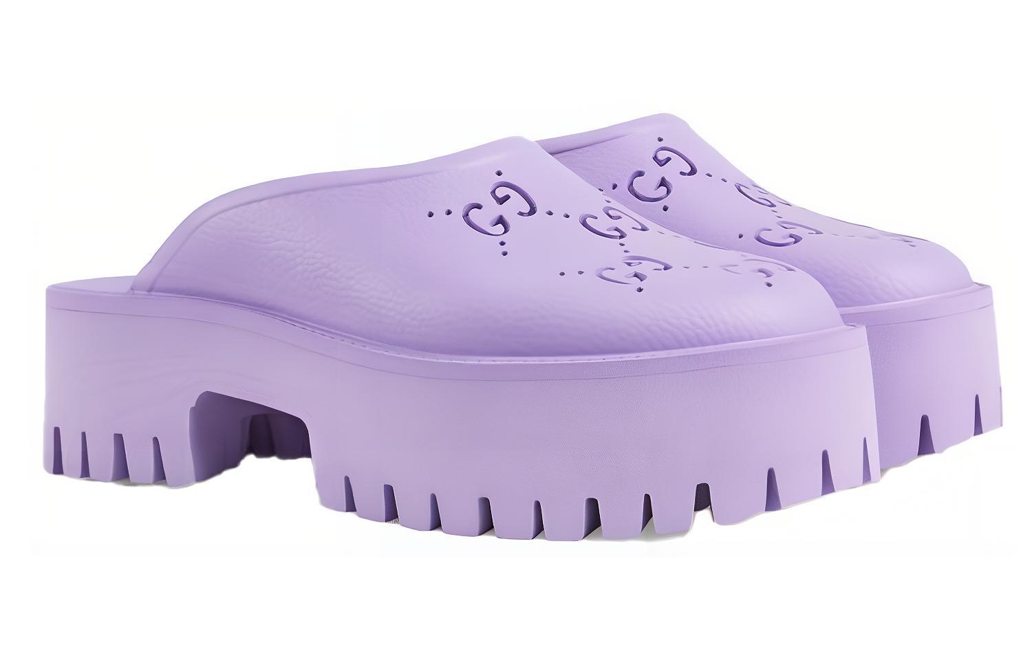 Order (W) Gucci Rubber GG Slide ''Paars'' 663577-JFB00-5306