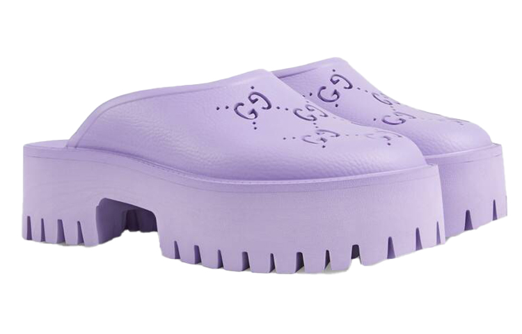 Order (W) Sandal Geser Gucci Karet 'Ungu' 663577-JFB00-5306