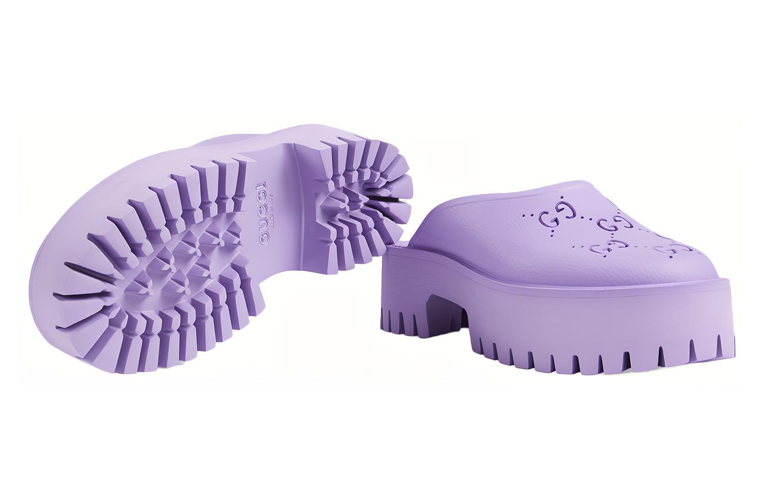 Purchase (W) Gucci Rubber GG Slide ''Paars'' 663577-JFB00-5306