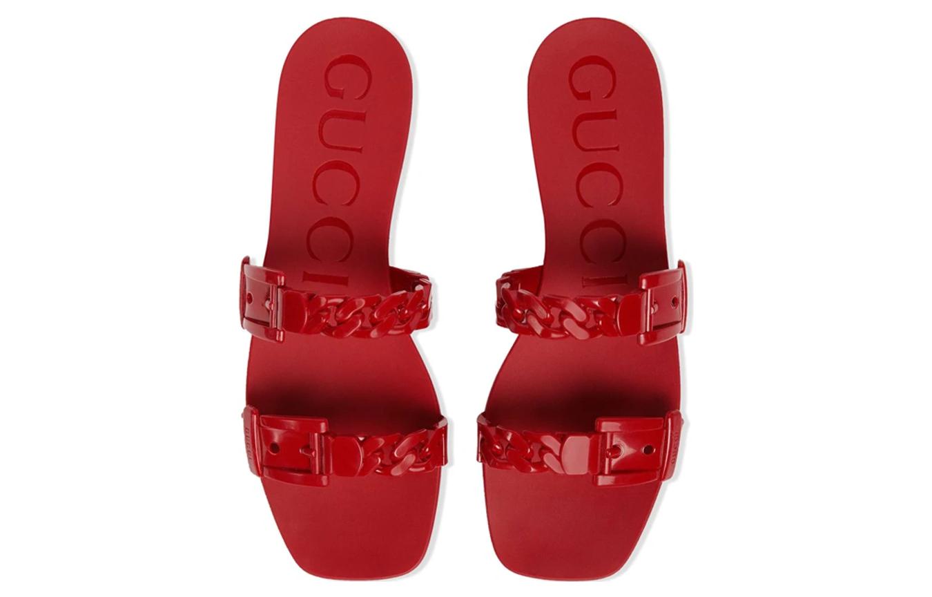 Shop (W) Gucci Gummi GG Slides ''Rot'' 624731-J8700-6433