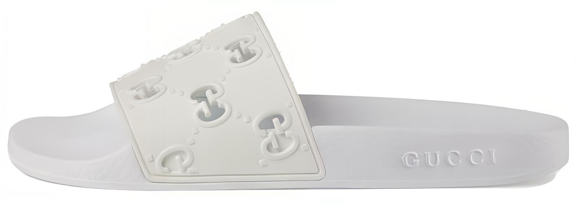 (Women) Gucci Rubber GG Slide 'White' 573922-JDR00-9014 Buy (Women) Gucci Rubber GG Slide 'White' 573922-JDR00-9014