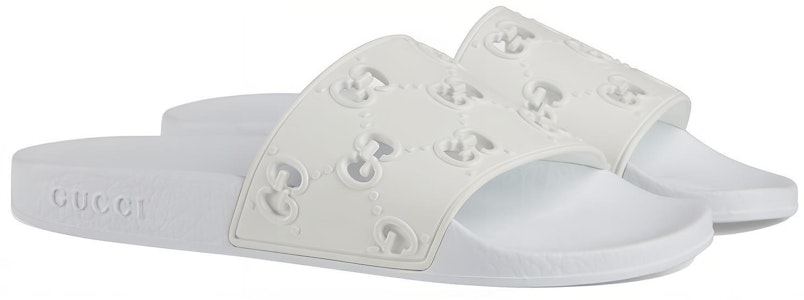 (W) 古驰 橡胶 GG 拖鞋 '白色' 573922-JDR00-9014 Lookbook (W) 古驰 橡胶 GG 拖鞋 '白色' 573922-JDR00-9014