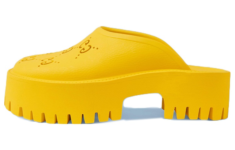 (Women) Gucci Rubber GG Slide 'Yellow' 663577-JFB00-7114