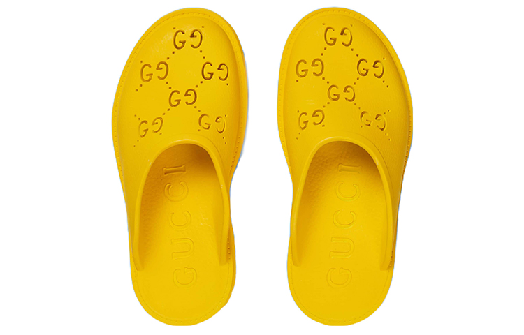 Lookbook (W) グッチ ラバーGGスライド (イエロー) 663577-JFB00-7114