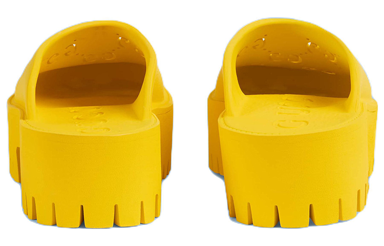 Shop (W) グッチ ラバーGGスライド (イエロー) 663577-JFB00-7114