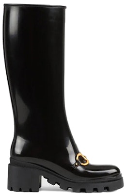 (W) Botas Altas Gucci de Goma Horsebit 'Negro' 659707-JCCP0-1000 Order (W) Botas Altas Gucci de Goma Horsebit 'Negro' 659707-JCCP0-1000