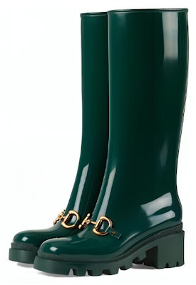 (Women) Gucci Rubber Horsebit Tall Boots 'Green' 659707-JCCP0-3154 Order (Women) Gucci Rubber Horsebit Tall Boots 'Green' 659707-JCCP0-3154