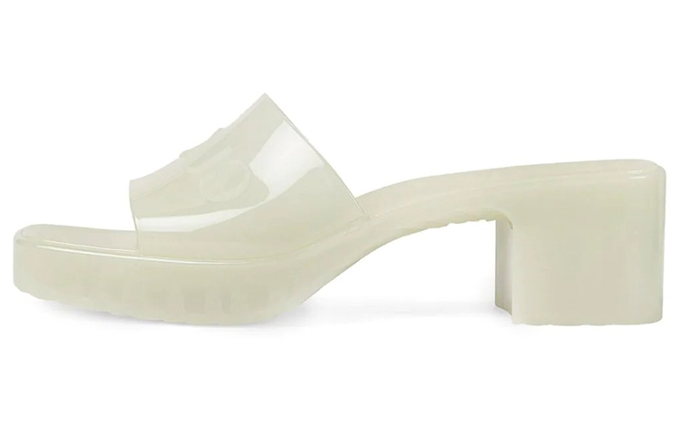 Buy (W) Gucci Sandal Kotak Karet Logo Timbul 'Putih Fashion' 659261-J8700-8733