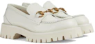 Lookbook (W) Mocasines Gucci Horsebit Suela de Goma 'Cuero Blanco' 761987-DS800-9050
