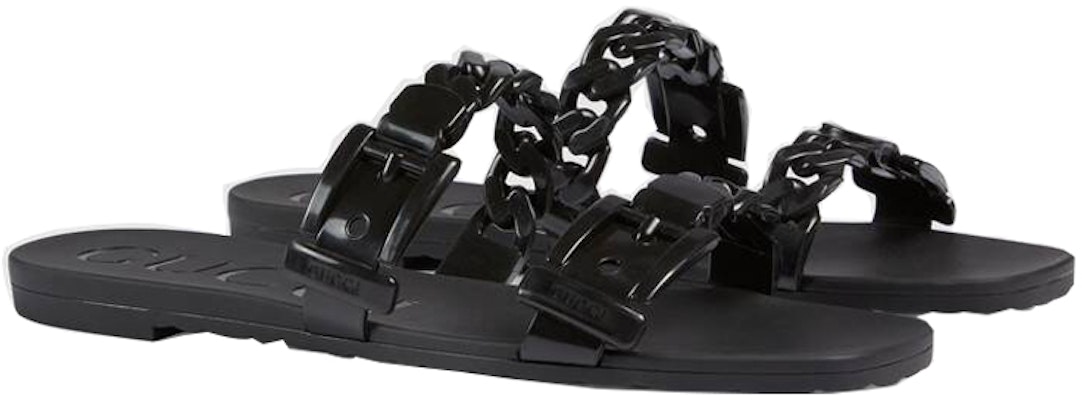 (Women) Gucci Rubber Slide 'Black Rubber Chain' 624731-J8700-1000 Lookbook (Women) Gucci Rubber Slide 'Black Rubber Chain' 624731-J8700-1000
