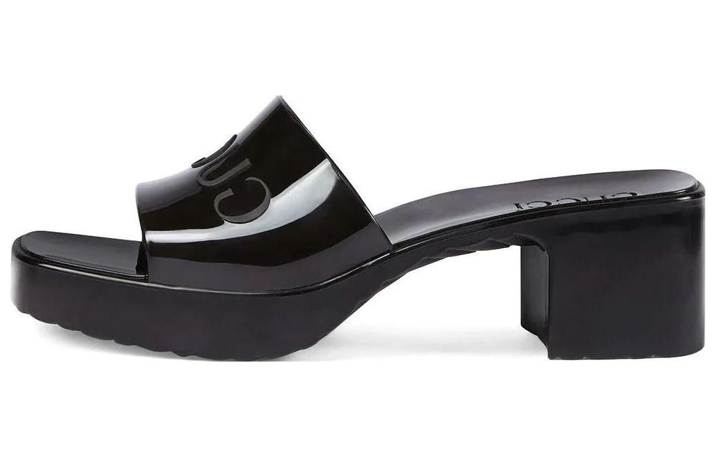 (Women) Gucci Rubber Slide Shoe Black 624730-J8700-1000