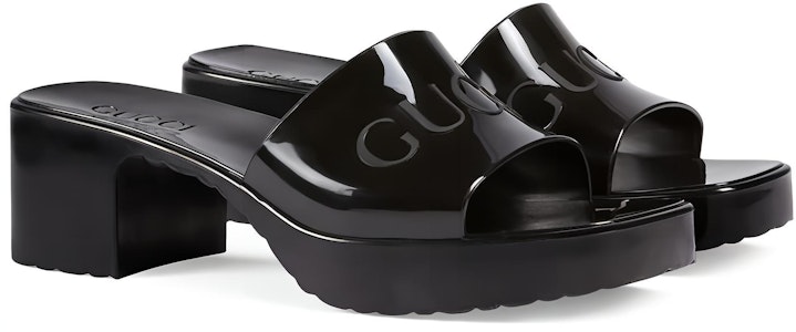 (W) Sandalia Gucci de Goma Negra. 624730-J8700-1000 Lookbook (W) Sandalia Gucci de Goma Negra. 624730-J8700-1000