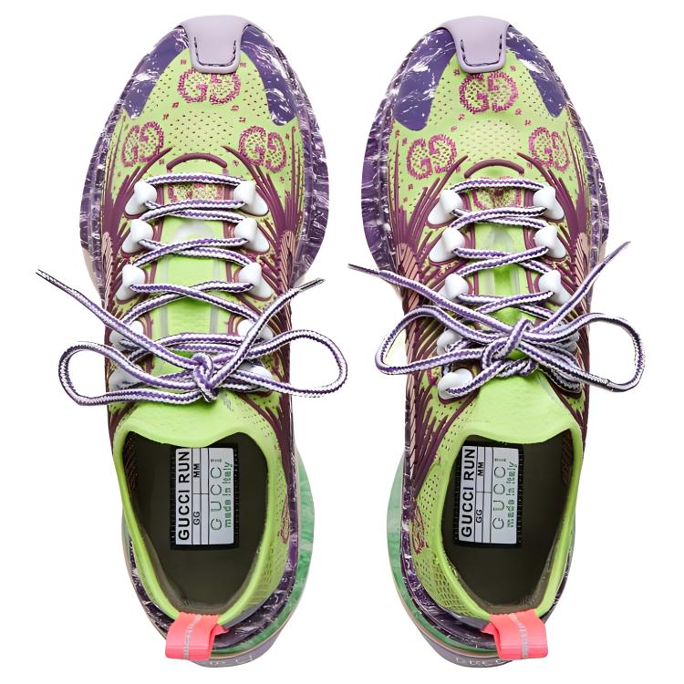 Shop (W) Gucci Run 'Verde Morado' 700104-USN10-8390