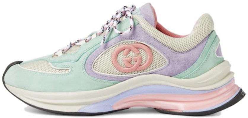 (Women) Gucci Run 'Velvet Lace-up Thick Sole Low Top Blue Green' 746939-AACSK-3942 Buy (Women) Gucci Run 'Velvet Lace-up Thick Sole Low Top Blue Green' 746939-AACSK-3942