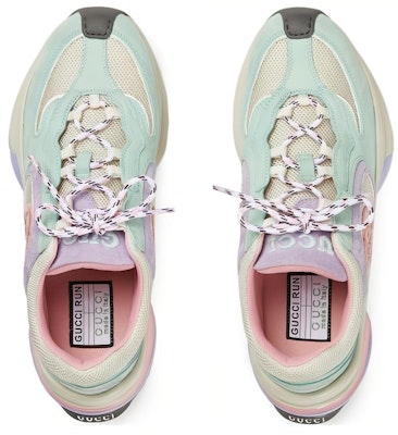 (Women) Gucci Run 'Velvet Lace-up Thick Sole Low Top Blue Green' 746939-AACSK-3942 Lookbook (Women) Gucci Run 'Velvet Lace-up Thick Sole Low Top Blue Green' 746939-AACSK-3942