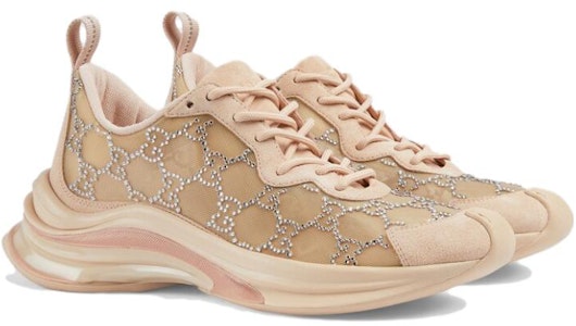 GUCCI古馳 Run 圓頭厚底繫帶 低筒 休閒生活鞋 女款 粉棕色 Lookbook GUCCI古馳 Run 圓頭厚底繫帶 低筒 休閒生活鞋 女款 粉棕色