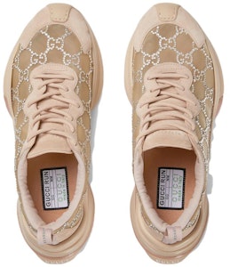 GUCCI古馳 Run 圓頭厚底繫帶 低筒 休閒生活鞋 女款 粉棕色 Shop GUCCI古馳 Run 圓頭厚底繫帶 低筒 休閒生活鞋 女款 粉棕色