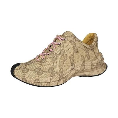 (W) Gucci Run Sneaker 'Beige Ebony Monogram'