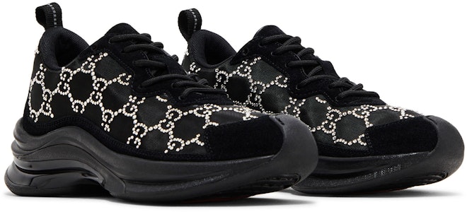 (W) 구찌 GG 크리스탈 런 스니커즈 (블랙) 758088-FACG4-1099 Cheap (W) 구찌 GG 크리스탈 런 스니커즈 (블랙) 758088-FACG4-1099