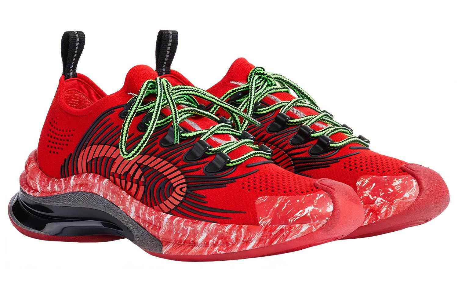 Order (W) グッチ ラン スニーカー (レッド) 700103-USM10-8970