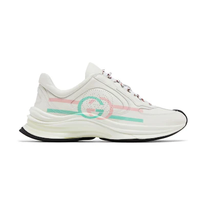 (W) Gucci Run Sneaker 'White Pink Turquoise'