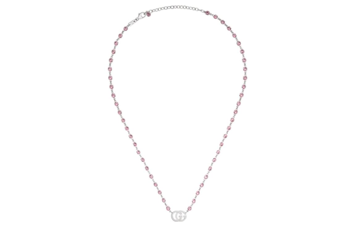 (Women) GUCCI Running G Pink Topaz Fashion Necklace for Women 607664-J8550-9090