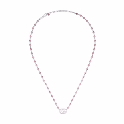 (Women) GUCCI Running G Pink Topaz Fashion Necklace for Women 607664-J8550-9090