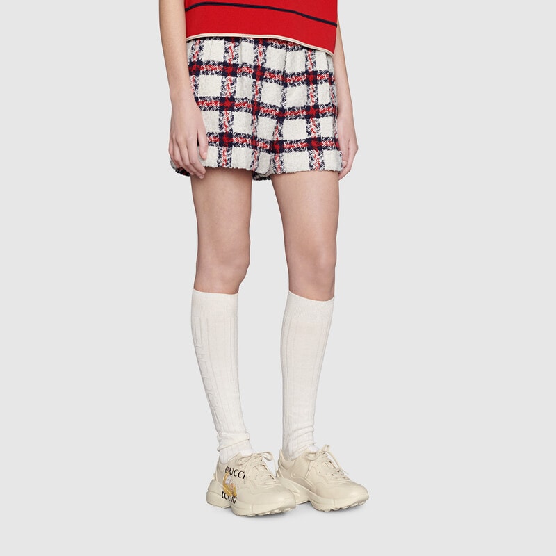 Details for Bananya x GUCCI 古奇 Rhyton 香蕉貓動畫印花logo休閒鞋 女款 象牙白