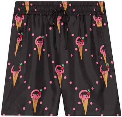 (Women) Gucci S23 Ice Cream Print Black Casual Shorts 731142-XJE9P-1082 Buy (Women) Gucci S23 Ice Cream Print Black Casual Shorts 731142-XJE9P-1082