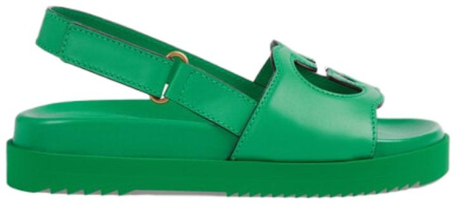 (Women) Gucci Sandal 'Interlocking G - Green' 738687-US000-3727 Order (Women) Gucci Sandal 'Interlocking G - Green' 738687-US000-3727