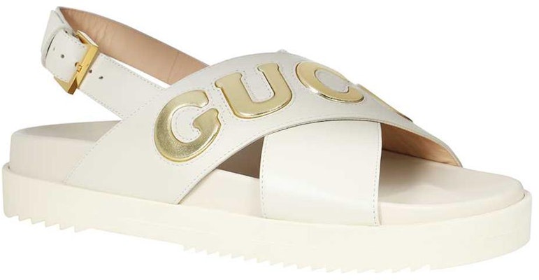 (Women) Gucci Sandal 'White Metallic Gold' 738691-AAB3K-9267 Lookbook (Women) Gucci Sandal 'White Metallic Gold' 738691-AAB3K-9267