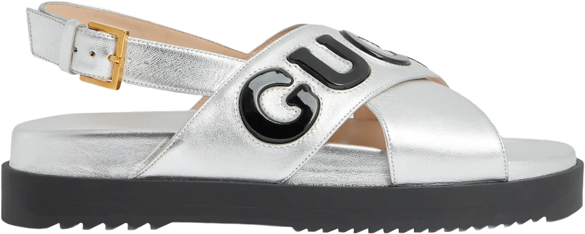 women-gucci-sandal-with-logo-script-silver-black-738691-aabyb-8149
