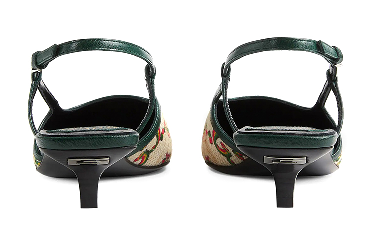 Shop GUCCI 古奇 100週年 涼鞋 女式 白綠色