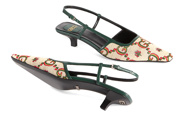 (W) Gucci Sandals '100th Anniversary White Green' 圖 5