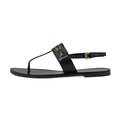 (W) Gucci Sandals Black