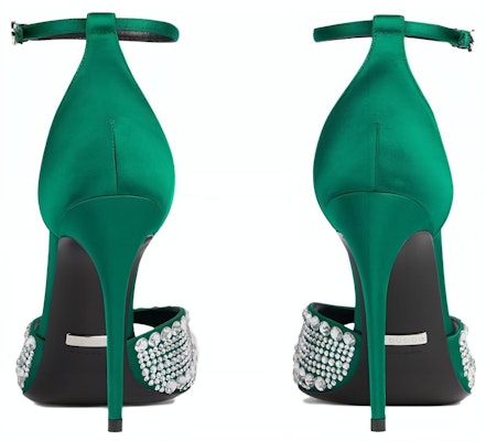 (W) 구찌 크리스탈 새틴 앵클 스트랩 샌들 (그린) 749832-KND90-3120 Shop (W) 구찌 크리스탈 새틴 앵클 스트랩 샌들 (그린) 749832-KND90-3120