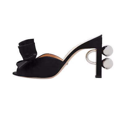 (W) Gucci Satin Mules 'Black'